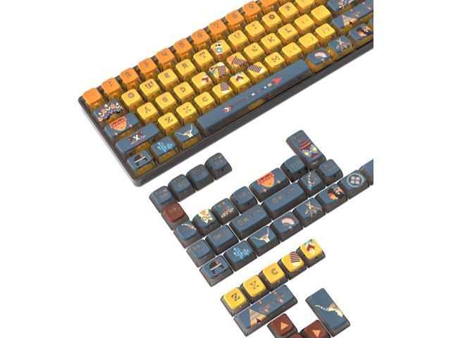 Key Pbt Pudding Keycap Set Asa Profile With Transluscent Pc Layer Dye Sub Aboriginal Theme