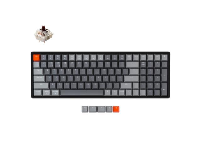 Keychron K4 Hot Swappable Mechanical Gaming Keyboard RGB Backlit, 96% Layout Bluetooth Wireless/USB Wired Computer Keyboard with Gateron Brown Switch Aluminum Frame for Mac Windows Gamer PC-Version 2