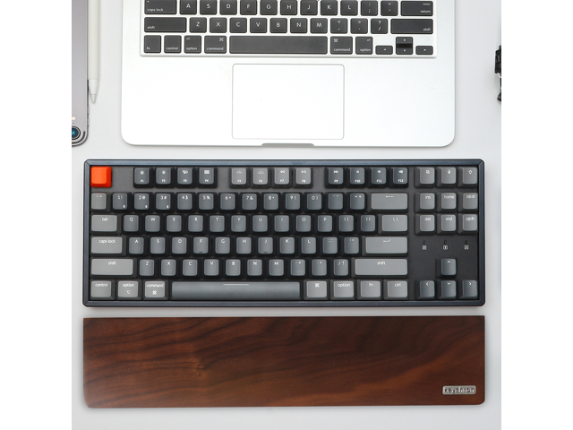 Wooden Palm Rest for Keychron K8/C1 Bluetooth Mechanical Keyboard ...