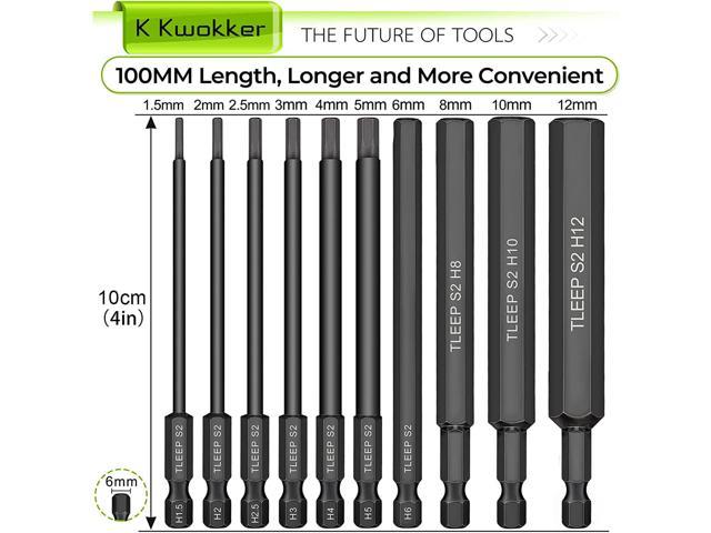 Tool Steel Bits Set Screwdriver Extra Hard 6.35mm 1/4 Insert Bit