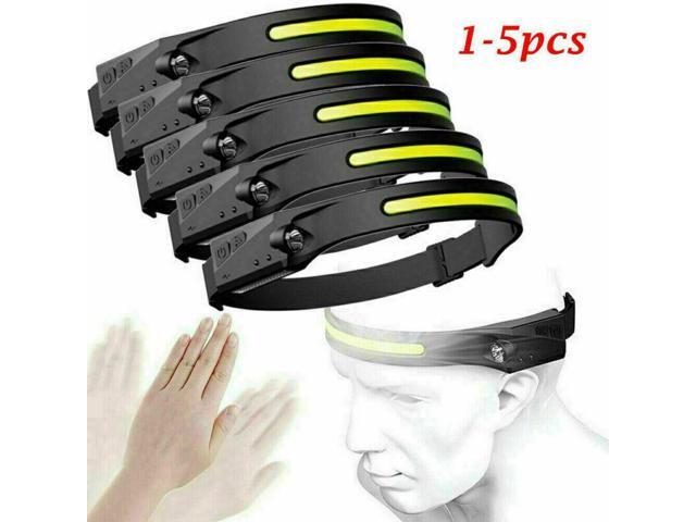 4x Motion Sensor LED 90000Lm Headlamp Headlight USB Rechargeable Head Torch Lamp 