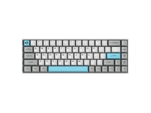 YUNZII AKKO 3068-Silent Wireless Mechanical Keyboard with Bluetooth 5.0, Dye-Sub PBT Keycap Upgraded Mechanical Gaming Keyboard Gateron White