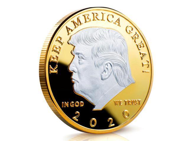 20 Pack Donald Trump Gold Coin Token 2018 24kt Gold Plated Collectible 45th President of the United States Original Design 