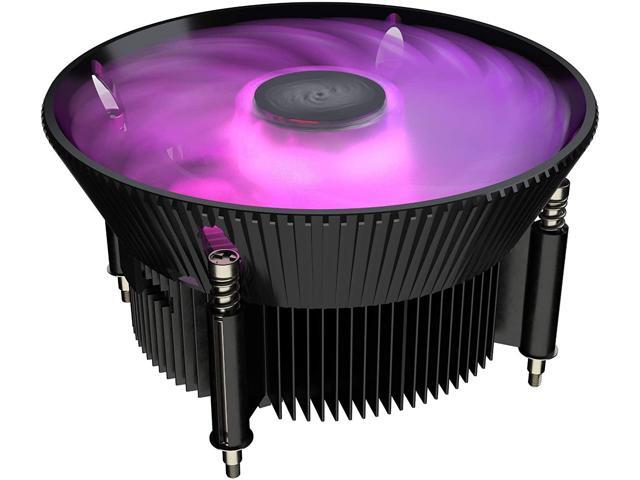 Cooler Master i71C RGB Intel Low-Profile CPU Air Cooler, Anodized Black Aluminum Fins, Copper Insert Base, MF120 RGB Lighting Fan for Intel LGA1151
