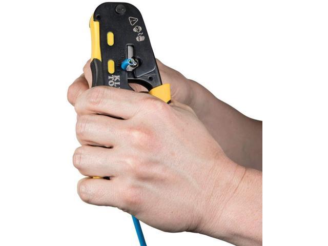 Klein Tools VDV226-110 Ratcheting Modular Cable Crimper / Wire Stripper ...