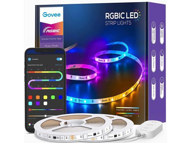 Remote Govee Color Changing 32.8ft LED Strip Lights Bluetooth App Control Con 