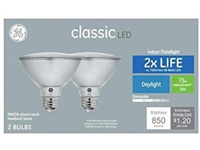 GE Classic 2-Pack 75 W Equivalent Dimmable Warm White Par30 Shortneck LED Light Fixture Light Bulbs 45042