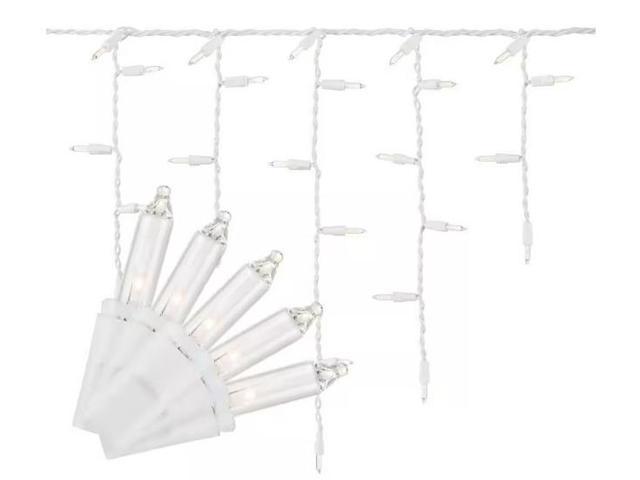 Photo 1 of 300L Clear Christmas Mini Icicle Holiday Lights Home Accents 844071 Model # TOL-300/6WB(C)C, Lighted Length 13.25-ft