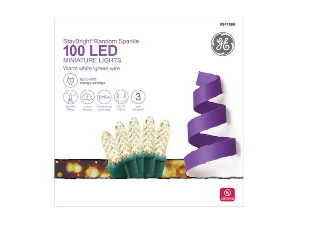 Photo 1 of AS-IS - GE StayBright 100-Count 24.7-ft Sparkling White LED Plug-In Christmas String Lights