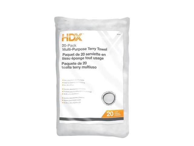 Photo 1 of 14 in. x 17 in. Multi-Purpose Terry Cloth (20-Pack) HDX # # 390814