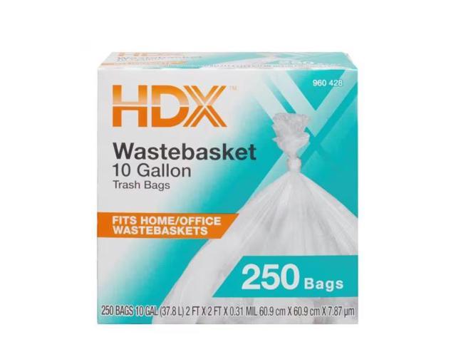 Photo 1 of 10 Gal. Clear Waste Liner Trash Bags (250-Count) HDX # # 960428 (2 Pack)