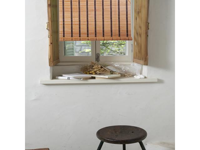 W42" X 72"H Natural Bamboo Roll Up Window Blind Sun Shade WB-SUN319 