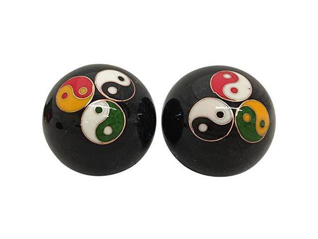 Baoding Balls Chinese Health Massage Exercise Stress Balls - Black Triple Yinyang #2… - Newegg.com
