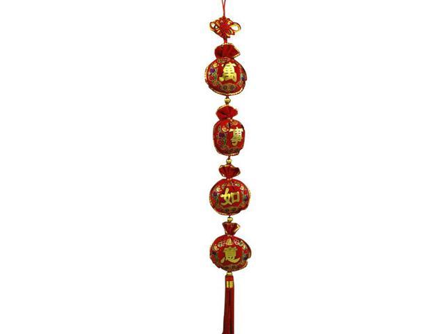 Chinese Knot Opera Facial Lucky Fu Pendant Tassels Feng Shui Wall Hanging Decor 