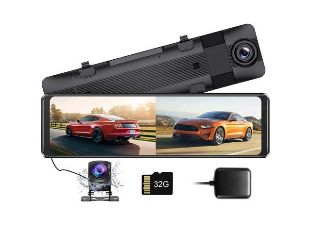 32GB Card & GPS AZDOME 2.5K Mirror Dash Cam 11 IPS Full Touch Screen Front and Rear View Mirror Camera Dual Dash Camera for Cars 1080P Waterproof Backup Camera Night Vision Parking Monitor 