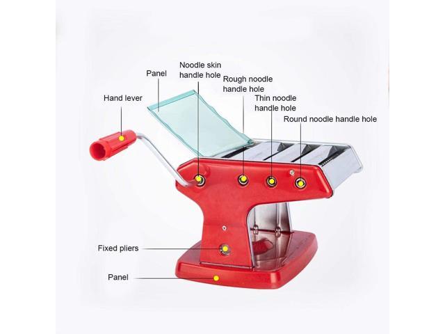 Stainless Steel Manual Pasta Maker Machine With Adjustable Thickness  Settings PLUS a Jar Opener (Gift)