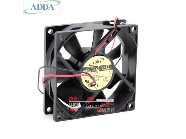 Ventilateur Refroidissement Inverseur AD0824HS-A70GL 80x80 Mm DC24V 2 Broches - Neuf Générique