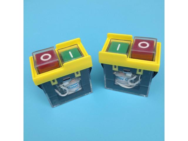 2PCS 250V 6A Waterproof Pushbutton Machine Saw Cutter Drill On Off ...
