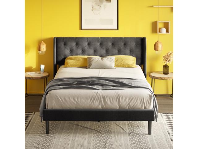 Likimio Queen Bed Frame With Headboard, Strong Bed Frame Queen