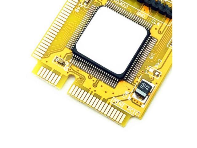 Upgraded 3in1 mini PCI PCI-E LPC Diagnostic Debug Card PC Analyzer Tester yellow 