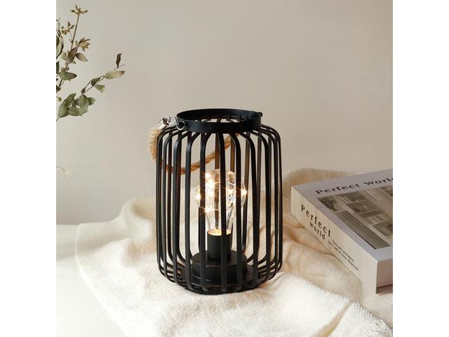 JHY DESIGN 8.7''High Metal Cage Decorative Lamp Battery Powered Cordless  Warm White Light with LED E…See more JHY DESIGN 8.7''High Metal Cage