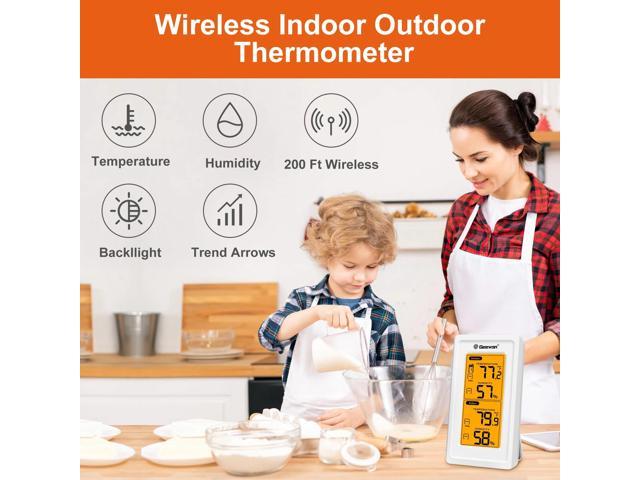 Geevon ( W208665 ) Weather Station Wireless Indoor Outdoor Thermometer,  w/Sensor