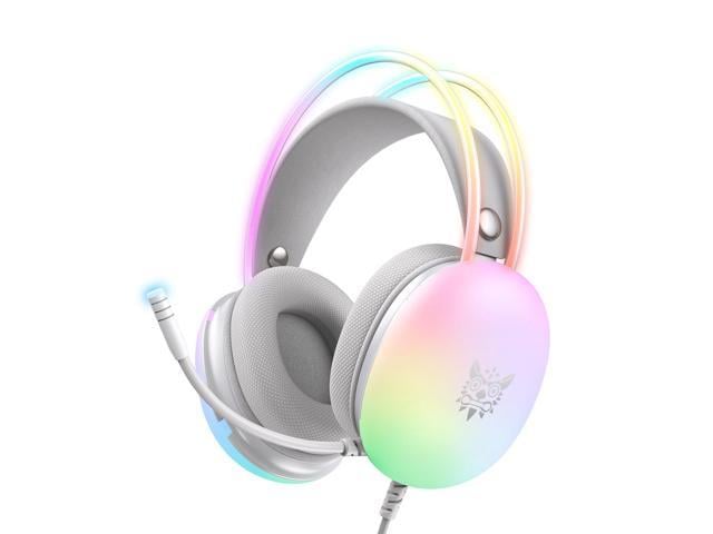 Onikuma X Gaming Headset With Microphone Noise Canceling Rgb Led For Ps Ps Pc Newegg Com