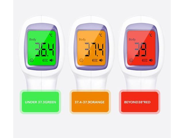 Yobekan Safety Non-Contact Forehead Infrared Thermometer, Electronic Lcd  Digital Face Hand Touchless Temperature Digital Wall Mount Thermometer 
