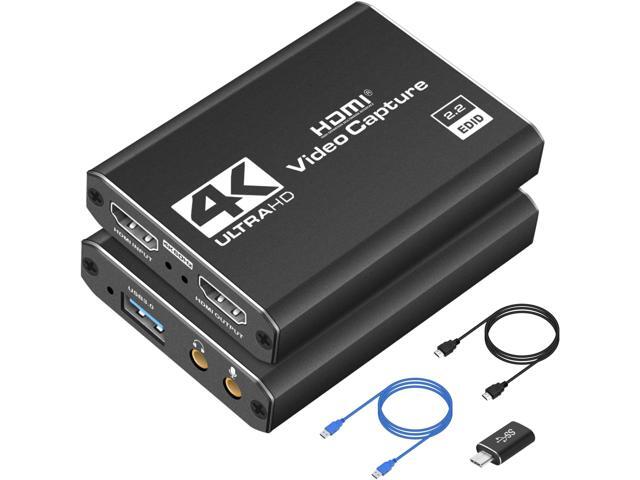 4K Capture Card, Audio Video Capture Card with Microphone 4K HDMI Loop ...