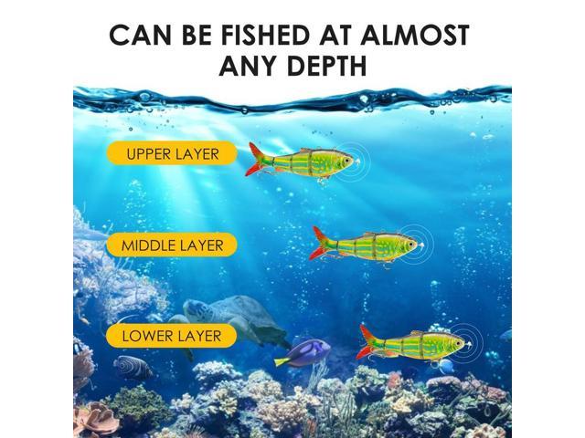 Robotic Fishing Lure Electric Wobbler For Pike Electronic Multi Jointed  Bait 4 Segments Auto Swimming Swimbait Usb Led Light 40g,dzy-01