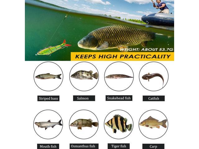 Robotic Fishing Lures Auto Bait Wobblers 4-Segment LED Swimbaits (bl-2042), Size: As Shown, Other