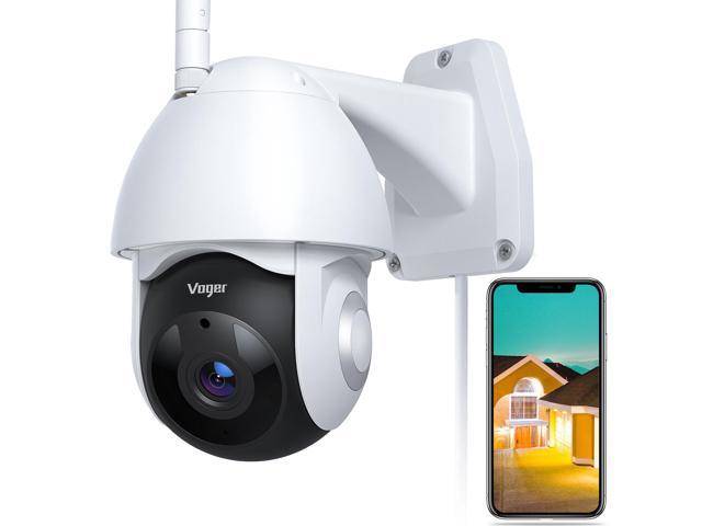 Voger 360 View WiFi Home Security Camera Outdoor System 1080P with IP66 Weatherproof Motion Detection Night Vision,2-Way Audio Cloud Camera Works with Google Home