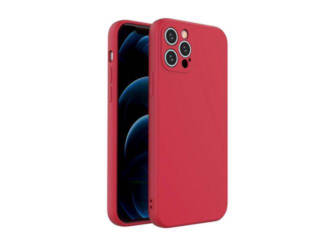 LANOMY Compatible with iPhone 12 Pro Case, Shockproof Protective Case, Full Body Cover, Lens Bumper Protection, Anti-drop Protection Case, Ultra Slim Design, 6.1 inch Red