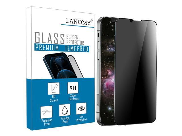 LANOMY Privacy Screen Protector Compatible with iPhone 13/13 Pro, Anti-spy, 9H Hardness Tempered Glass Film, Bubble Free, Anti-scratch, HD Clear, Case Friendly, 6.1 inch Display
