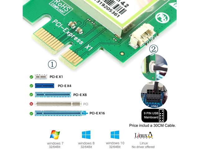 Carte Wifi PCI Express 1300Mbps AC11 Oléane Key