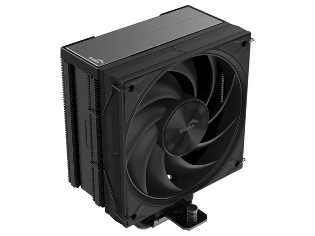SAMA A40B CPU Air Cooler, Single-Tower, 120mm PWM Fan, 4 Direct-Touch Heat Pipes, Hybrid Fin Design, AMD Optimized, Full RAM Clearance, Low-Noise, Black Metal Top, AM4/AM5 Intel LGA1700/115X