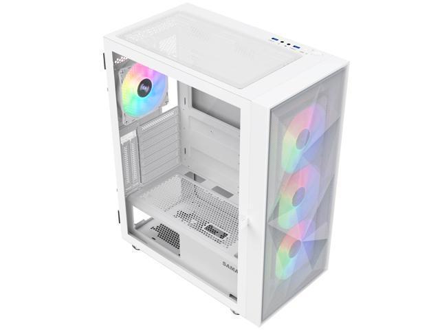 SAMA 3509 Open Door Tempered Glass ATX Mid Tower Gaming Computer Case ...