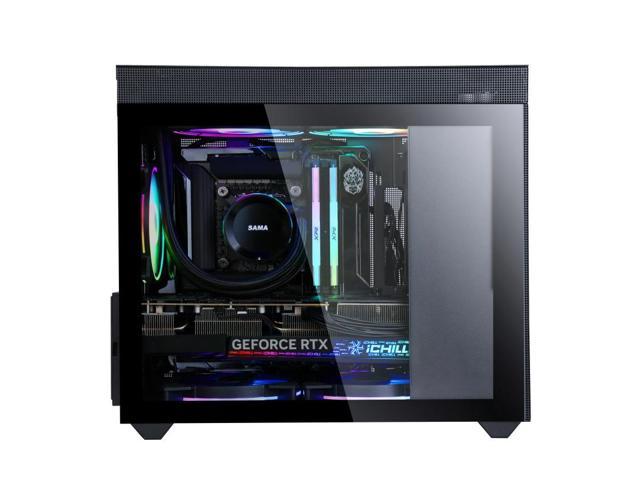 SAMA IM01 Pro Black Tempered Glass Micro ATX Mid Tower Gaming Computer ...