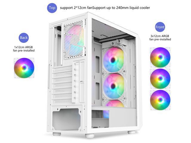 SAMA 205A Tempered Glass ATX Mid Tower Gaming Computer Case ,Support ...