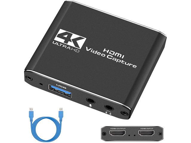 Capture Video Capture Card with Microphone 4K HDMI Loop-Out, 1080p 60fps Video Recorder for Gaming/Live Conference, Works for Nintendo - Newegg.com