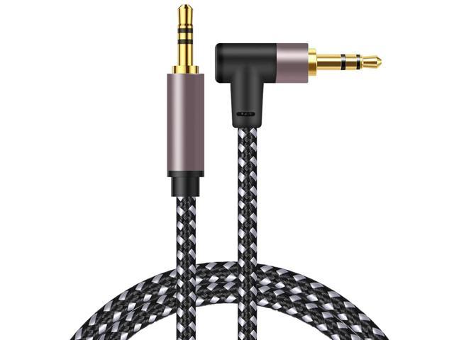 6 inch 3.5mm Male Right Angle to 3.5mm Male Gold Stereo Audio Cable Best Quality 