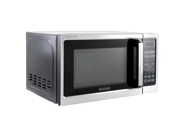 Black+Decker 900 Watt 0.9 Cubic Feet Microwave with Digital Touch Controls  and Display, Stainless Steel