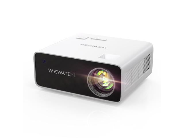 WEWATCH Video Projector with 5G WiFi and Bluetooth,Portable Projector 300'' Full HD 1080P Supported 4K, LED Home Outdoor Projector , Compatible with Android 9.0,HDMI, TV Stick,AV,USB,PS4,Smart Phone