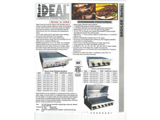 Commercial Radiant Broiler NEW iDeal 72" x 29" Heavy Duty Stainless Steel Commercial Broiler Made in USA IDBR-72