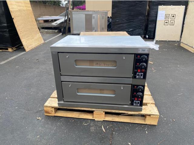 NEW Commercial Electric Double Pizza Oven Bakery Pizzeria Cooker Wings Snacks 220V TKH-2-2D