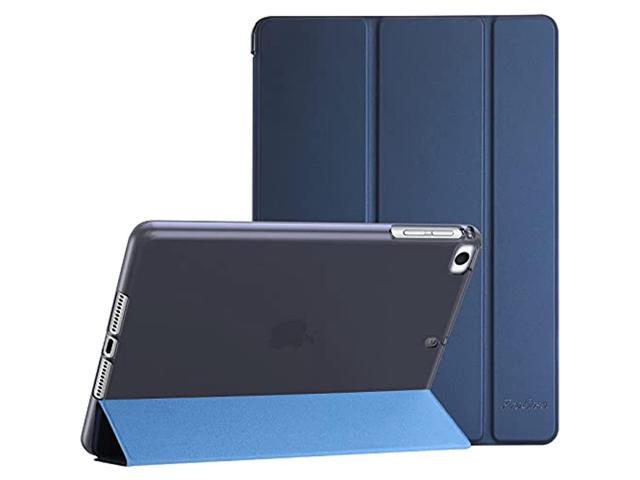 procase ipad mini case for 7.9 inch ipad mini 5 2019 / mini 4 3 2 1 (old model), slim soft tpu back cover trifold stand folio smart case for ipad mini 5th generation, ipad mini 4 3 2 1 -navy