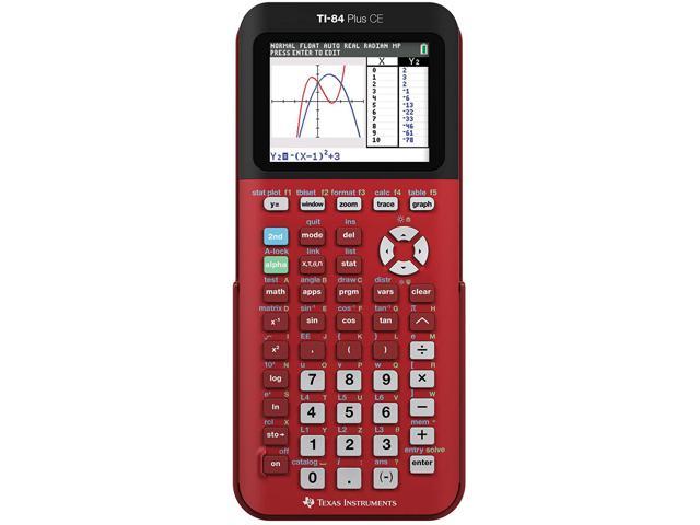 Texas Instruments TI-84 Plus CE Color Graphing Calculator, Radical Red ...