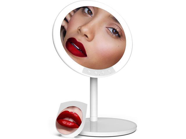 TBI PRO 66 LED Makeup Mirror with Lights Lighted - Detachable 7x Magnification Beauty Mirror- Rechargeable 180° Adjustable Rotation, Portable Vanity Mirror with Light up Travel Birthday Christmas Gift