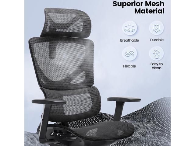 OdinLake Ergonomic Office Chair Mesh,Seat Depth Adjustable Home Office Desk Chairs High Back with Lumbar Support,Computer Swivel Task Chair with