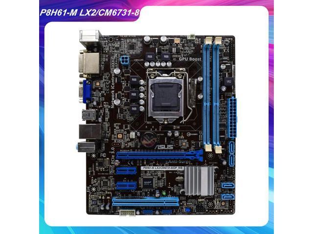 ASUS P8H61-M LX2/CM6731-8/DP_MB LGA 1155 Intel H61 Desktop PC Motherboard DDR3 Support Core i3 i5 i7 Cpus 1155 PCI-E X16 SATA2